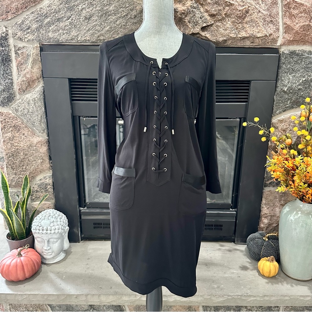 Atos Lombardini Tie Front Shift Dress